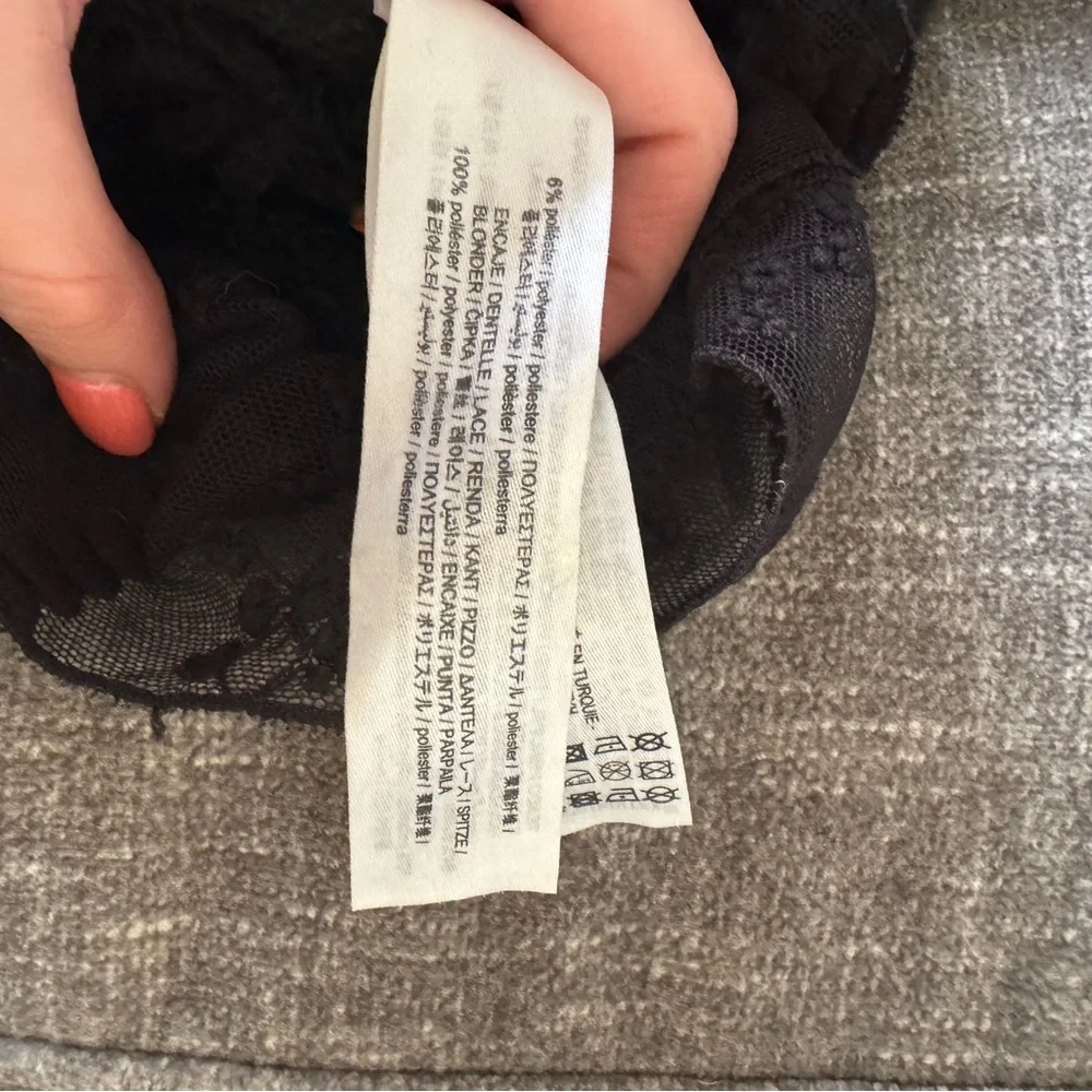 Zara Black Women's Cropped Lace Sweater - Picture 10 of 11